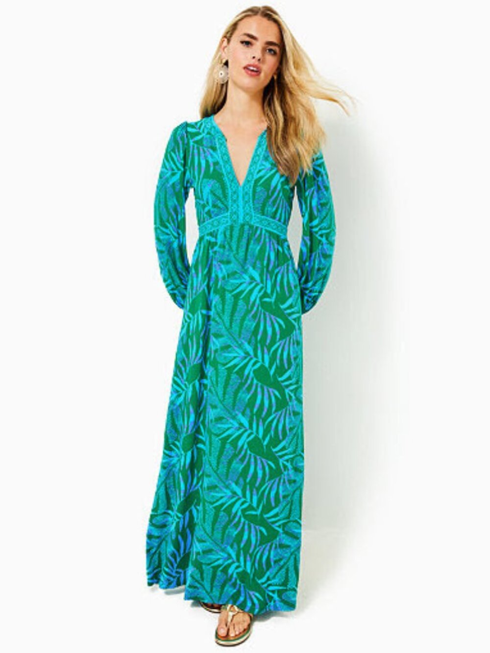 Lilly Pulitzer, Wexlee Long Sleeve Maxi Dress